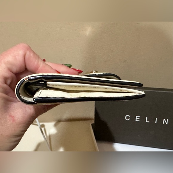 Celine Macadam Embossed Leather and Tan Canvas Long Wallet w/box & dustbag - Picture 7 of 16